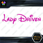 Lady Driven Walt Princess Banner Tuning Girl Power JDM Vinyl Decals Stickers - Image 3