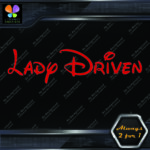 Lady Driven Walt Princess Banner Tuning Girl Power JDM Vinyl Decals Stickers - Image 21