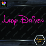Lady Driven Walt Princess Banner Tuning Girl Power JDM Vinyl Decals Stickers - Image 4