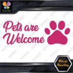 Pets Are Welcome Door Sign Message Stores Restaurant Shops Decals Stickers Vinyl - Image 20