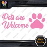 Pets Are Welcome Door Sign Message Stores Restaurant Shops Decals Stickers Vinyl - Image 21