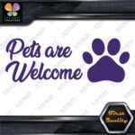 Pets Are Welcome Door Sign Message Stores Restaurant Shops Decals Stickers Vinyl - Image 22