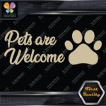 Pets Are Welcome Door Sign Message Stores Restaurant Shops Decals Stickers Vinyl - Image 23