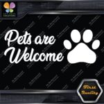 Pets Are Welcome Door Sign Message Stores Restaurant Shops Decals Stickers Vinyl - Image 4