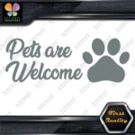 Pets Are Welcome Door Sign Message Stores Restaurant Shops Decals Stickers Vinyl - Image 5