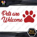 Pets Are Welcome Door Sign Message Stores Restaurant Shops Decals Stickers Vinyl - Image 9