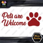Pets Are Welcome Door Sign Message Stores Restaurant Shops Decals Stickers Vinyl - Image 10