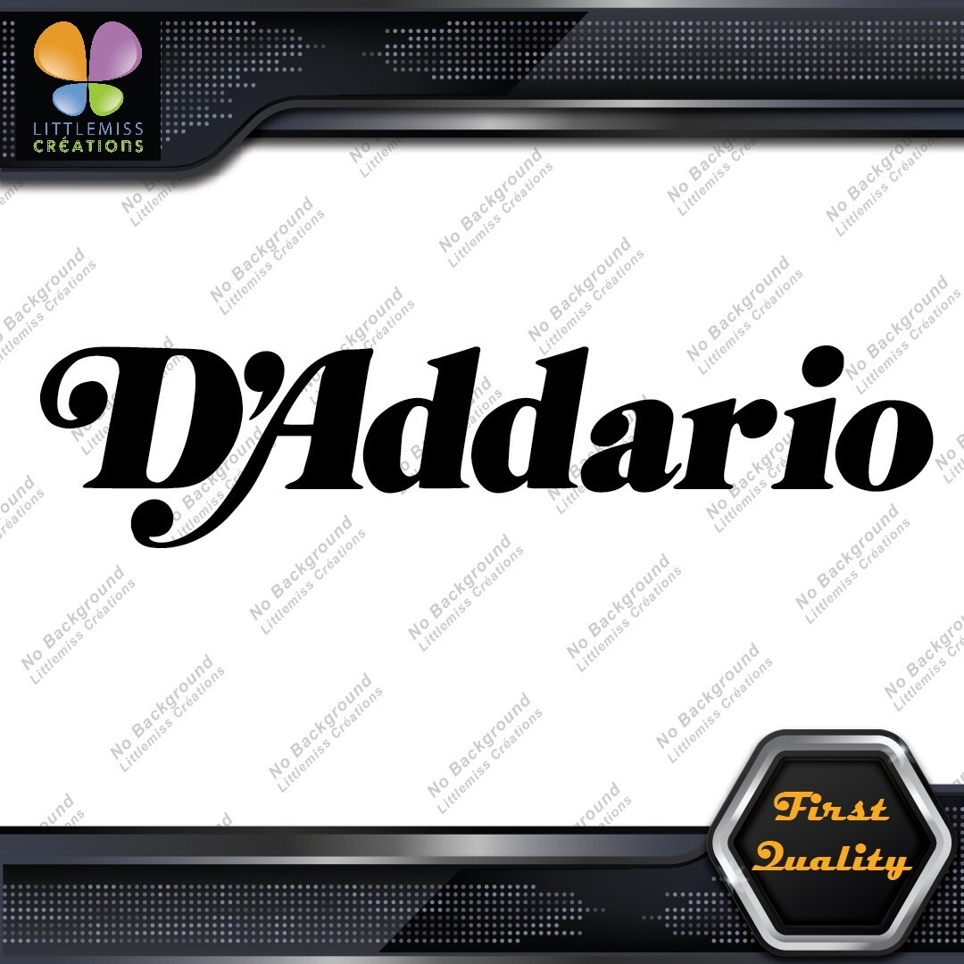 Compatible DAddario Guitars Vintage Name Only Logo Vinyl Decals Stickers 276822254698 Compatible D'Addario Guitars Vintage Name Only Logo Vinyl Decals Stickers - Image 1