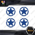 Army Star in Circle Crest Emblem Pack of 4 MINI SIZE Decals Stickers Vinyl - Image 12