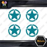 Army Star in Circle Crest Emblem Pack of 4 MINI SIZE Decals Stickers Vinyl - Image 14