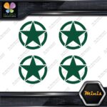 Army Star in Circle Crest Emblem Pack of 4 MINI SIZE Decals Stickers Vinyl