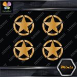 Army Star in Circle Crest Emblem Pack of 4 MINI SIZE Decals Stickers Vinyl - Image 17