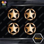 Army Star in Circle Crest Emblem Pack of 4 MINI SIZE Decals Stickers Vinyl - Image 19