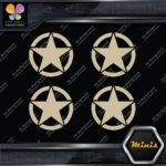 Army Star in Circle Crest Emblem Pack of 4 MINI SIZE Decals Stickers Vinyl - Image 23
