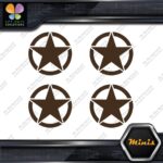 Army Star in Circle Crest Emblem Pack of 4 MINI SIZE Decals Stickers Vinyl - Image 24