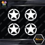 Army Star in Circle Crest Emblem Pack of 4 MINI SIZE Decals Stickers Vinyl - Image 4