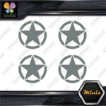 Army Star in Circle Crest Emblem Pack of 4 MINI SIZE Decals Stickers Vinyl - Image 5