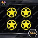 Army Star in Circle Crest Emblem Pack of 4 MINI SIZE Decals Stickers Vinyl - Image 6
