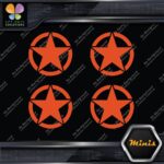 Army Star in Circle Crest Emblem Pack of 4 MINI SIZE Decals Stickers Vinyl - Image 8