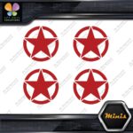Army Star in Circle Crest Emblem Pack of 4 MINI SIZE Decals Stickers Vinyl - Image 9