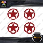 Army Star in Circle Crest Emblem Pack of 4 MINI SIZE Decals Stickers Vinyl - Image 10