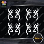 Compatible Browning Head Left & Right Pack of 4 MINI SIZE Decals Stickers Vinyl