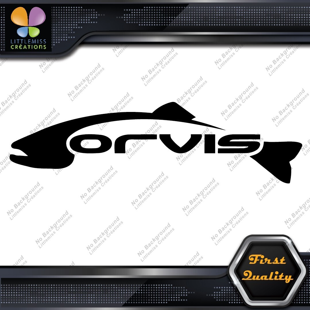 Compatible Orvis Fly Fishing Sports Salmon Name Logo Decals Stickers Vinyl 277071129419 Compatible Orvis Fly Fishing Sports Salmon Name Logo Decals Stickers Vinyl - Image 1