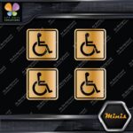 Handicap Square Wheelchair Disable Pack of 4 MINI SIZE Decals Stickers Vinyl - Image 17