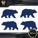Bear Walking Silhouette Left & Right Pack of 4 MINI SIZE Decals Stickers Vinyl - Image 13