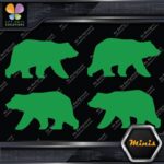 Bear Walking Silhouette Left & Right Pack of 4 MINI SIZE Decals Stickers Vinyl - Image 15
