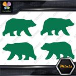 Bear Walking Silhouette Left & Right Pack of 4 MINI SIZE Decals Stickers Vinyl - Image 16