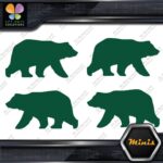 Bear Walking Silhouette Left & Right Pack of 4 MINI SIZE Decals Stickers Vinyl - Image 17