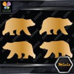 Bear Walking Silhouette Left & Right Pack of 4 MINI SIZE Decals Stickers Vinyl - Image 18