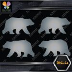 Bear Walking Silhouette Left & Right Pack of 4 MINI SIZE Decals Stickers Vinyl - Image 19