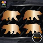 Bear Walking Silhouette Left & Right Pack of 4 MINI SIZE Decals Stickers Vinyl - Image 20