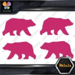 Bear Walking Silhouette Left & Right Pack of 4 MINI SIZE Decals Stickers Vinyl - Image 21