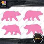 Bear Walking Silhouette Left & Right Pack of 4 MINI SIZE Decals Stickers Vinyl - Image 22