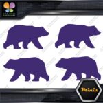 Bear Walking Silhouette Left & Right Pack of 4 MINI SIZE Decals Stickers Vinyl - Image 23