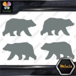 Bear Walking Silhouette Left & Right Pack of 4 MINI SIZE Decals Stickers Vinyl - Image 5