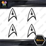 Compatible Star Trek Communicator Pack of 4 MINI SIZE Decals Stickers Vinyl