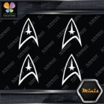 Compatible Star Trek Communicator Pack of 4 MINI SIZE Decals Stickers Vinyl - Image 3