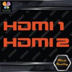 HDMI 1 and 2 Set Without Arrows Ports Muffler Exhaust JDM Decals Stickers Vinyl