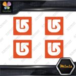 Compatible Burton Snowboards Logo Pack of 4 MINI SIZE Decals Stickers Vinyl