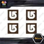 Compatible Burton Snowboards Logo Pack of 4 MINI SIZE Decals Stickers Vinyl - Image 24