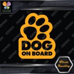 Dog On Board Paw Print Hollow Dogs Animal Love Sign Decals Stickers Vinyl