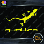 Compatible Audi Quattro Gecko Lizard Name Cars JDM Tuning Vinyl Decals Stickers