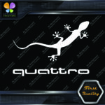 Compatible Audi Quattro Gecko Lizard Name Cars JDM Tuning Vinyl Decals Stickers - Image 3
