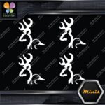 Compatible Browning Deer Duck Heads Hunting 4 MINI SIZE Decals Stickers Vinyl - Image 3