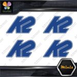 Compatible K2 Snowboards Skis Outlined Pack of 4 MINI SIZE Decals Stickers Vinyl - Image 11