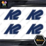 Compatible K2 Snowboards Skis Outlined Pack of 4 MINI SIZE Decals Stickers Vinyl - Image 12